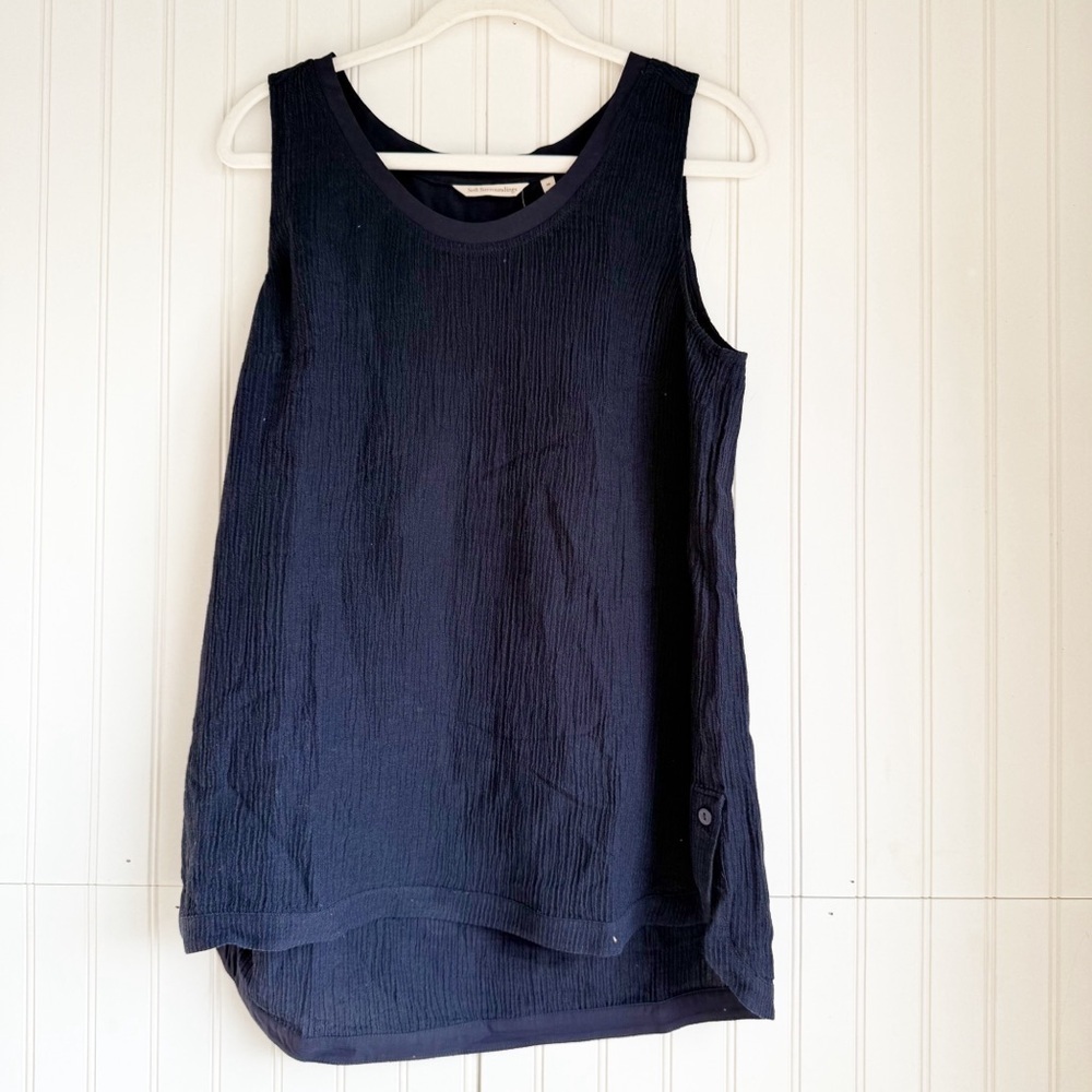 Soft Surroundings Size M Oceo Gauze Tank and Topper Set in Navy Blue NEW! - Picture 6 of 16